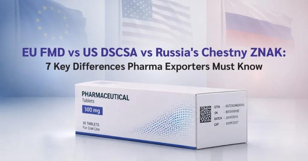 EU FMD vs US DSCSA vs Russia's Chestny ZNAK 7 Key Differences Pharma Exporters Must Know