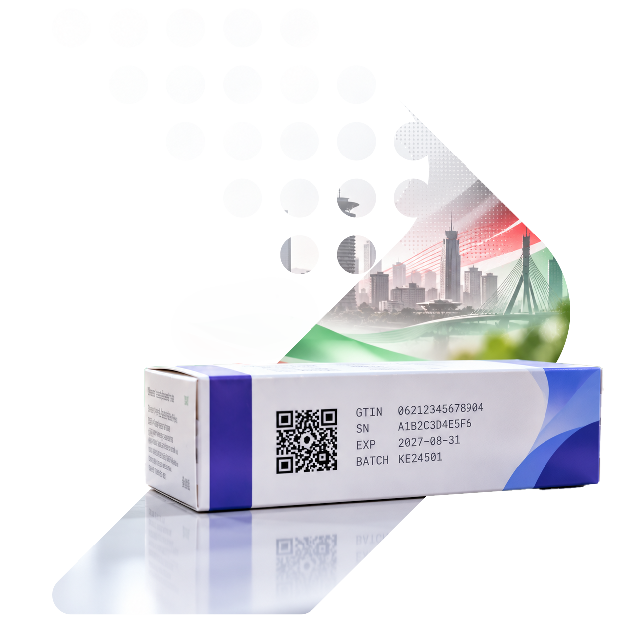 Pharmaceutical packaging line with serialization and GS1 DataMatrix verification